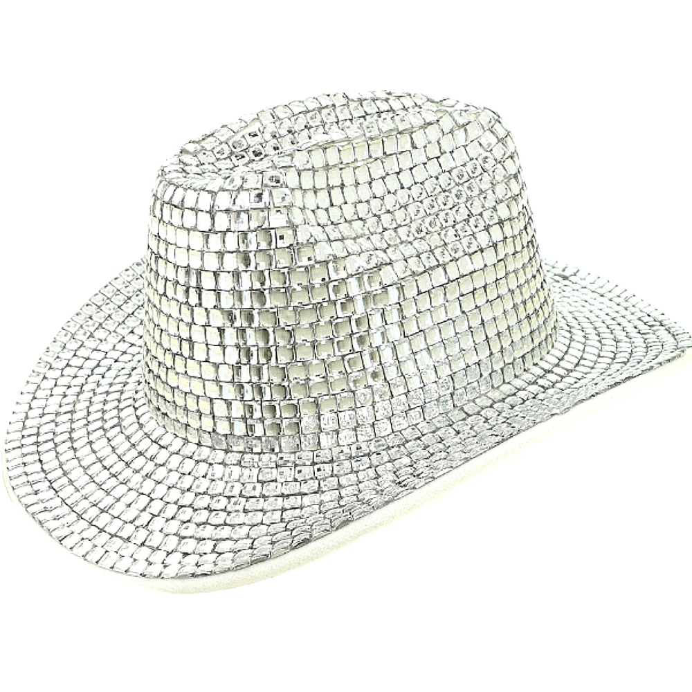 Beloved Millinery Western Elegance Rhinestone Bling Cowboy Hat White Silver - Picture 3 of 10